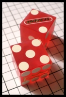 Dice : Dice - Casino Dice - Harveys Red Frosted with Green Logo - SK Collection buy Nov 2010